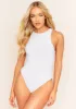 Naya Grey Soft Racer Bodysuit sold by Missy Empire