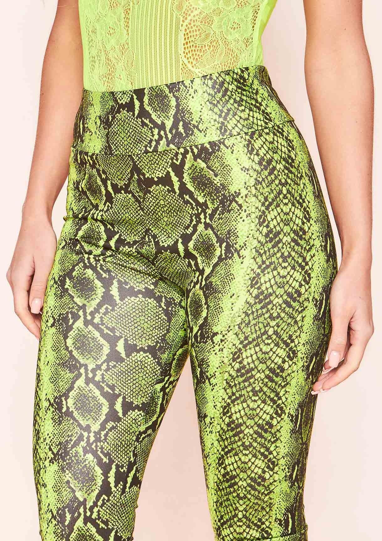 Zelma Green Snake Print Leggings sold by Missy Empire product image thumbnail 4