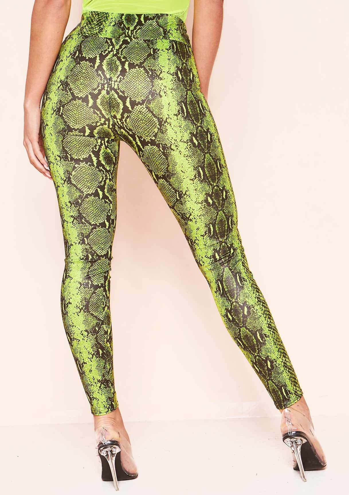 Zelma Green Snake Print Leggings sold by Missy Empire product image thumbnail 3