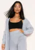 Zara Grey Longline Knitted Cardigan sold by Missy Empire