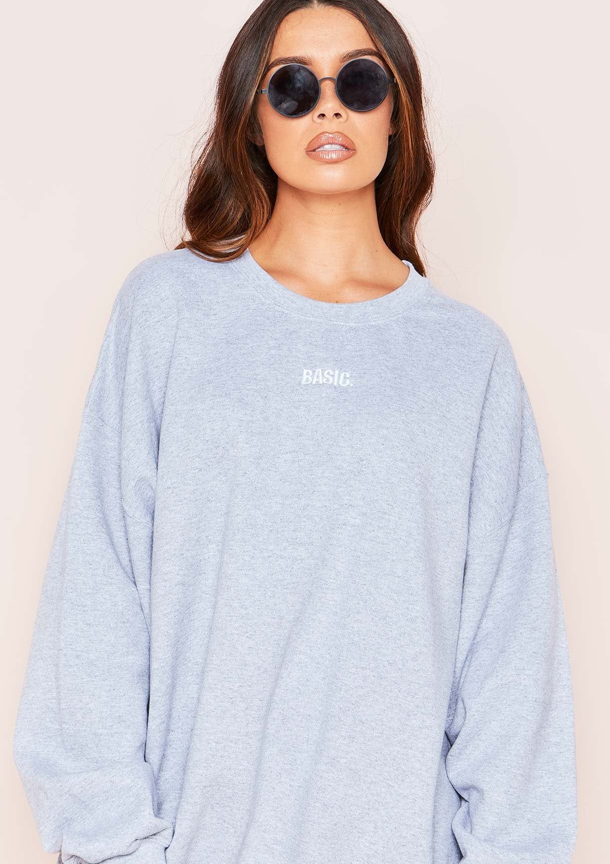 Ariana Grey Basic Slogan Oversized Sweatshirt sold by Missy Empire product image thumbnail 4