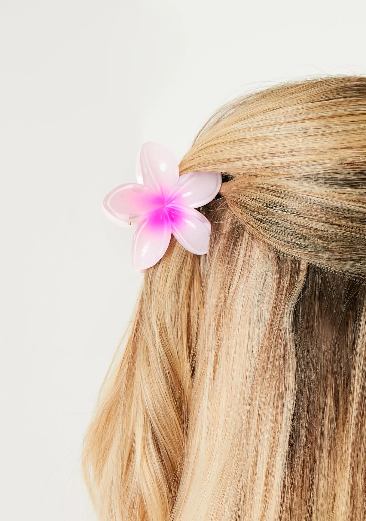 Bella Pink Flower Hair Claw Clip sold by Missy Empire product image thumbnail 2