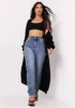 Nathalie Black Balloon Sleeve Knitted Cardigan sold by Missy Empire