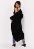 Nathalie Black Balloon Sleeve Knitted Cardigan sold by Missy Empire