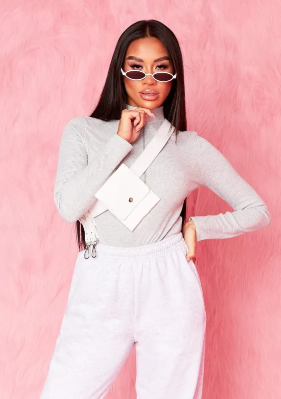 Belina White Mock Croc Belt Bag made by Missy Empire