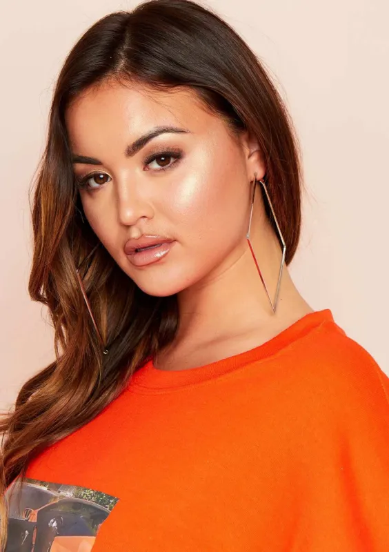 Riley Silver Square Earrings sold by Missy Empire