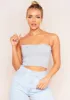 Chris Grey Thin Strap Crop Top sold by Missy Empire