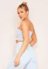 Chris Grey Thin Strap Crop Top sold by Missy Empire