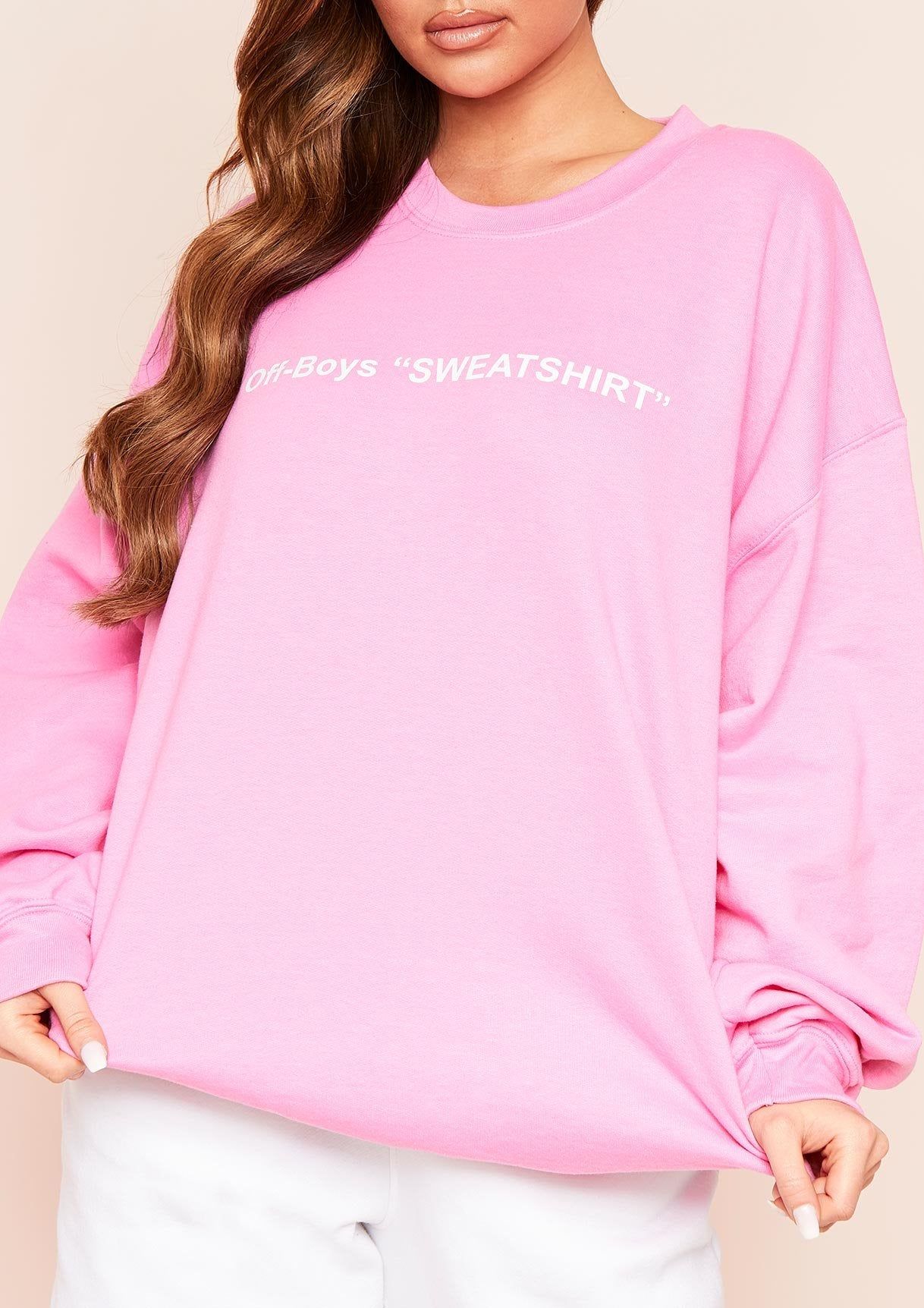 Handsa Candy Pink Slogan Off-Boys Sweatshirt sold by Missy Empire product image thumbnail 3