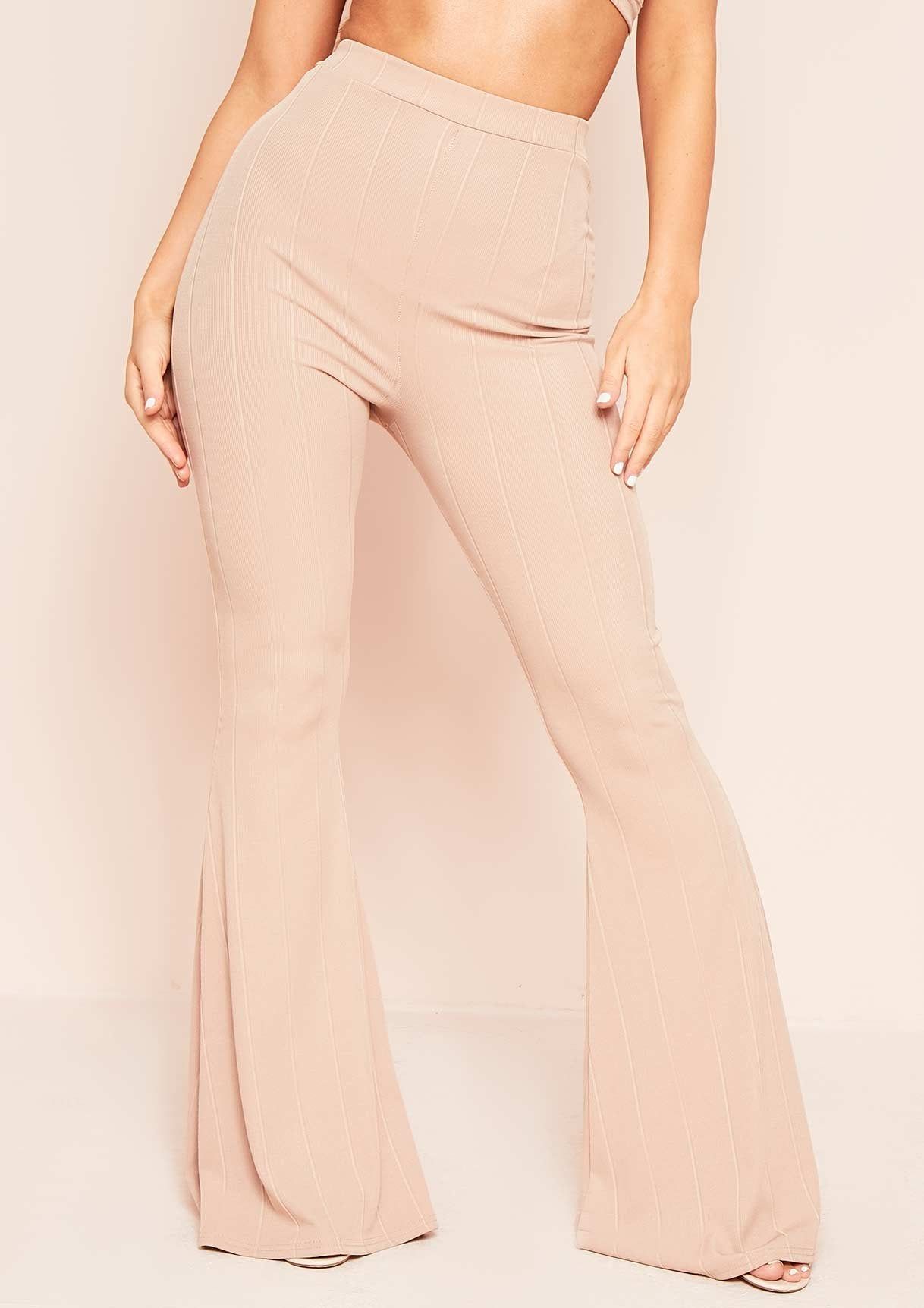 Leni Stone Bandage Flared Trousers sold by Missy Empire