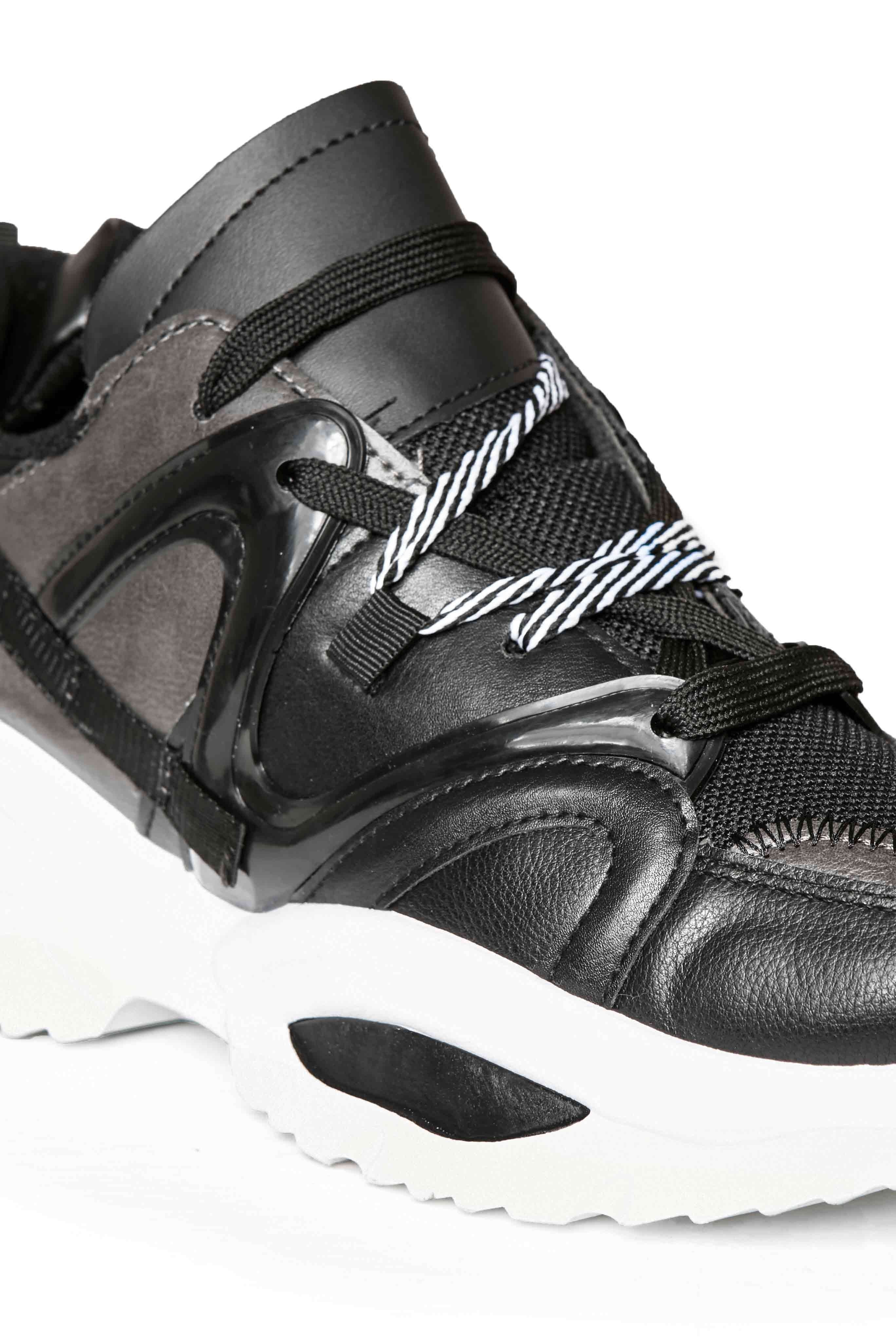 Felia Black Chunky Sole Trainers sold by Missy Empire product image thumbnail 6