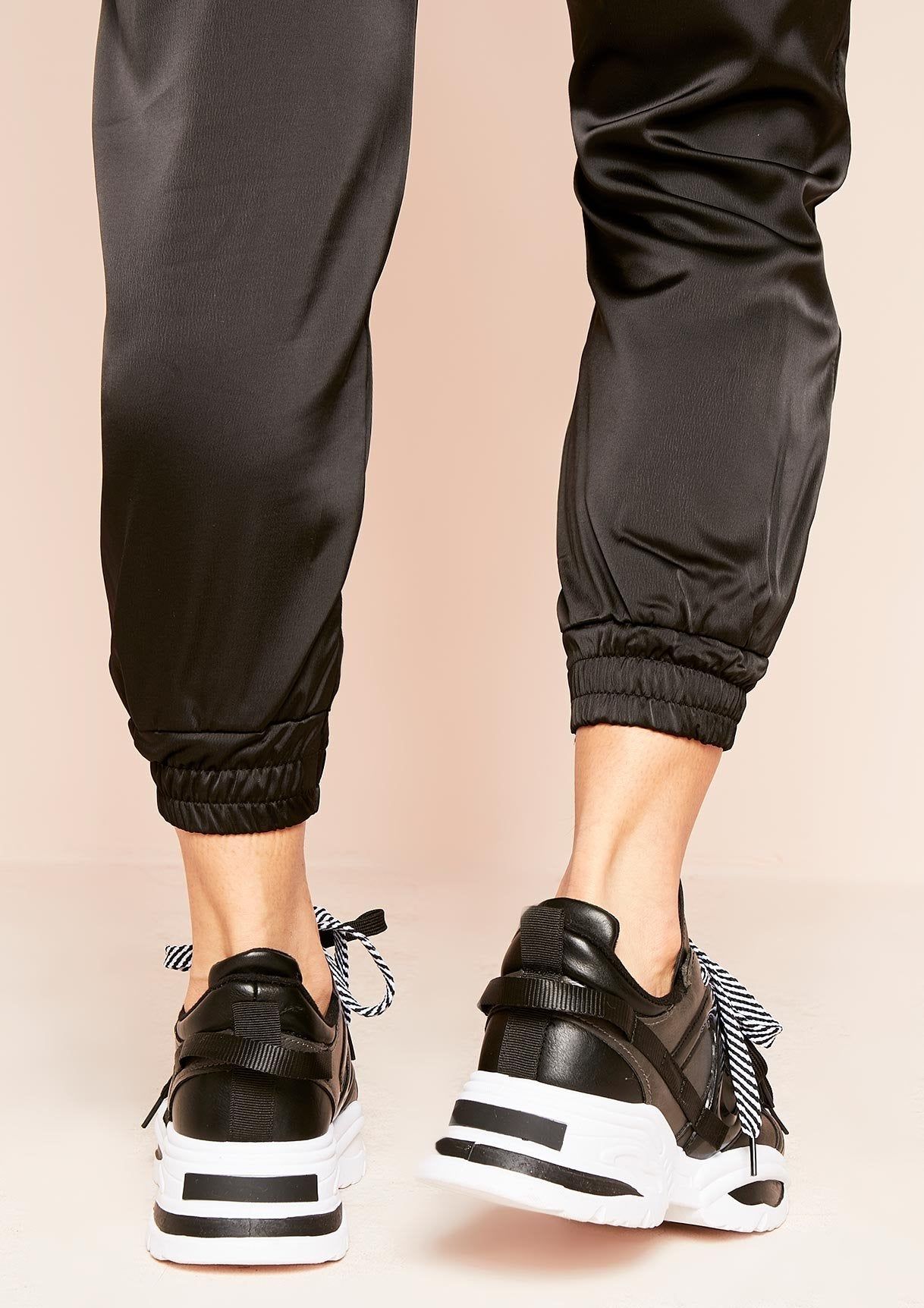 Felia Black Chunky Sole Trainers sold by Missy Empire product image thumbnail 2