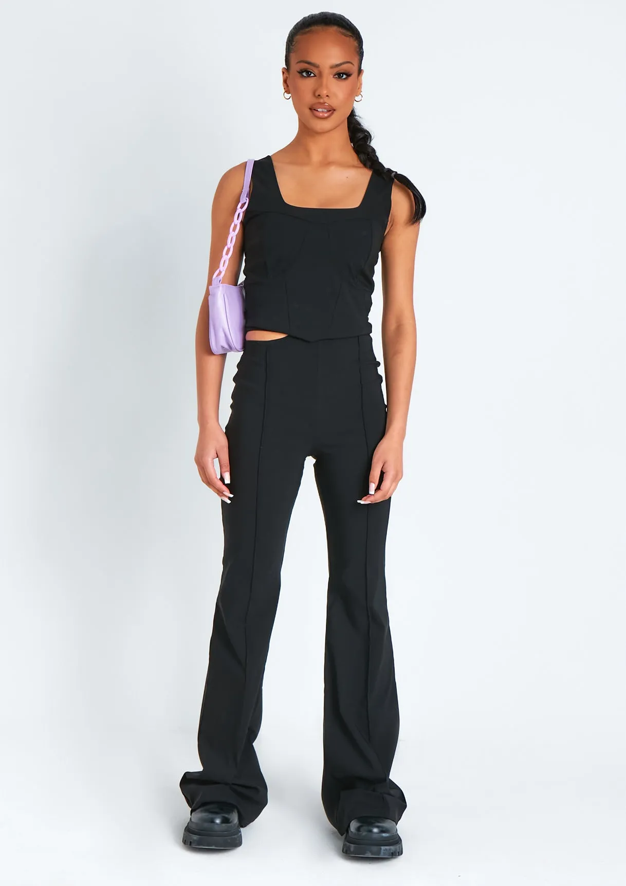 Sai Black Corset Top sold by Missy Empire product image thumbnail 2