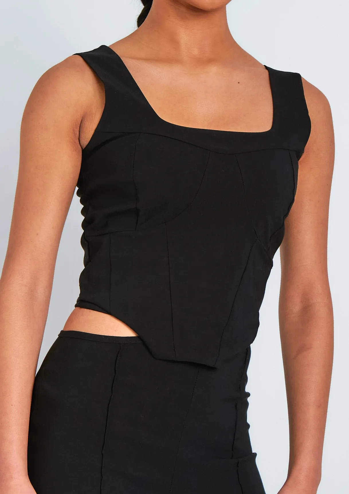 Sai Black Corset Top sold by Missy Empire product image thumbnail 3
