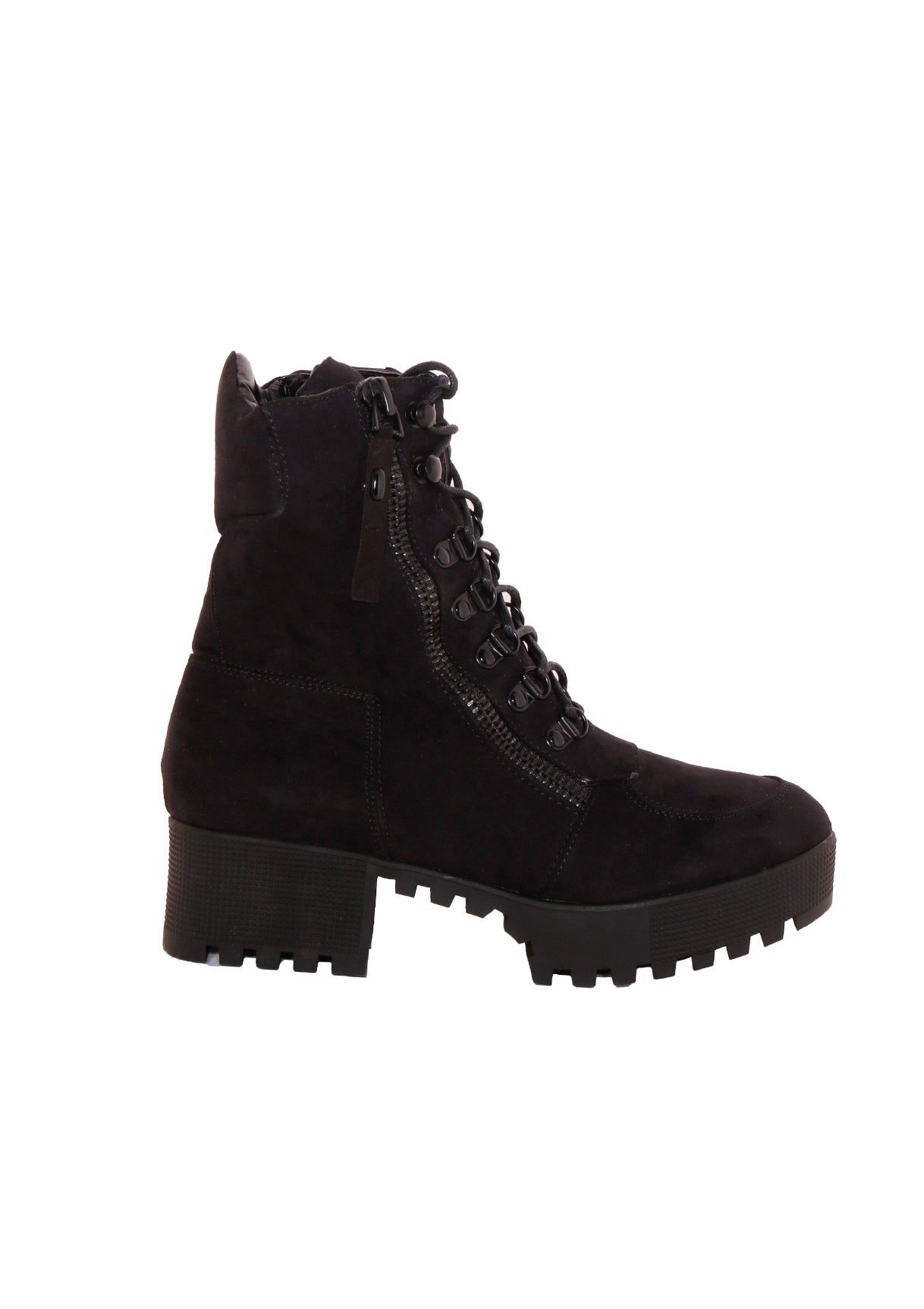 Orlaith Black Faux Suede Lace Up Boots sold by Missy Empire