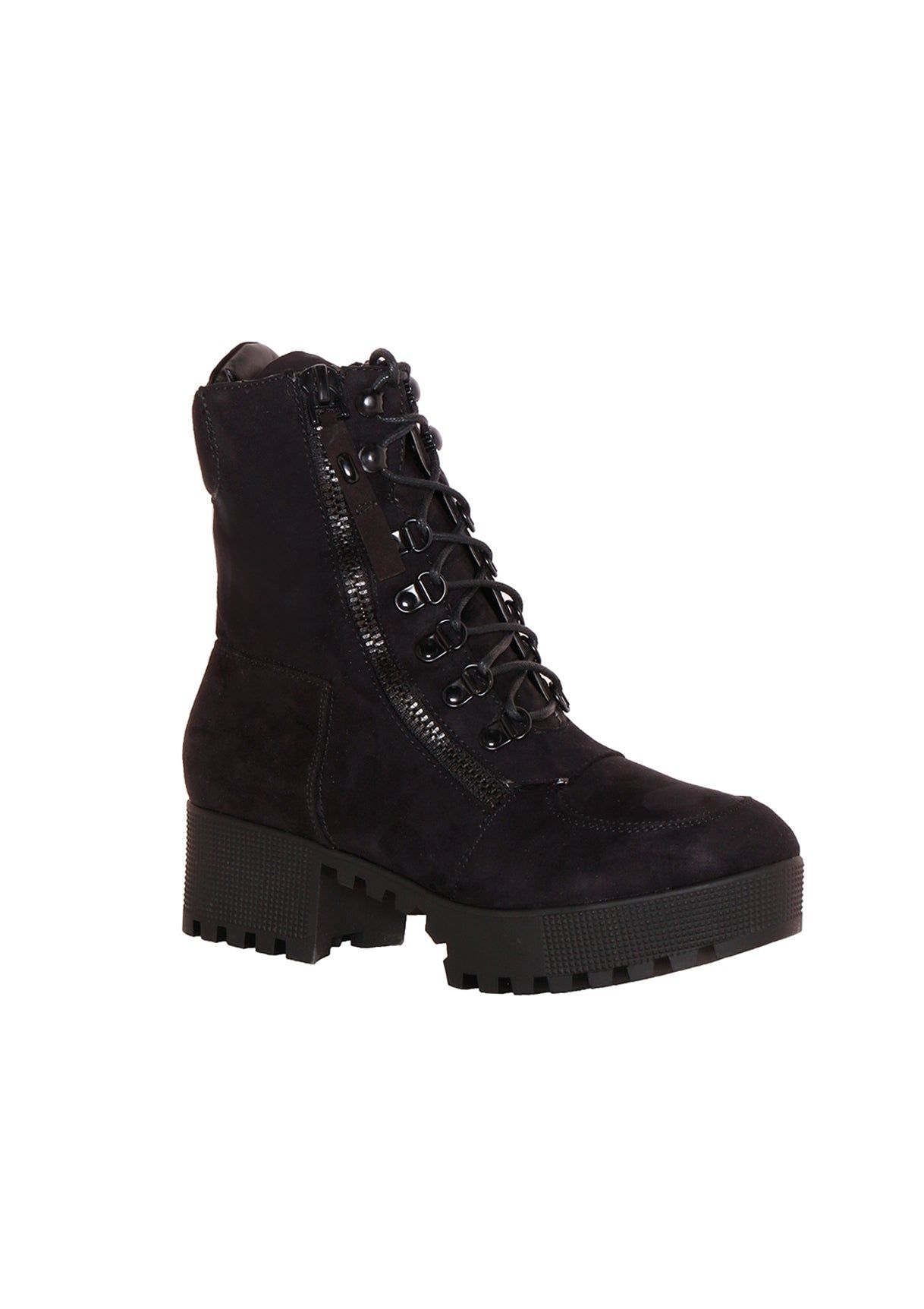 Orlaith Black Faux Suede Lace Up Boots sold by Missy Empire product image thumbnail 3