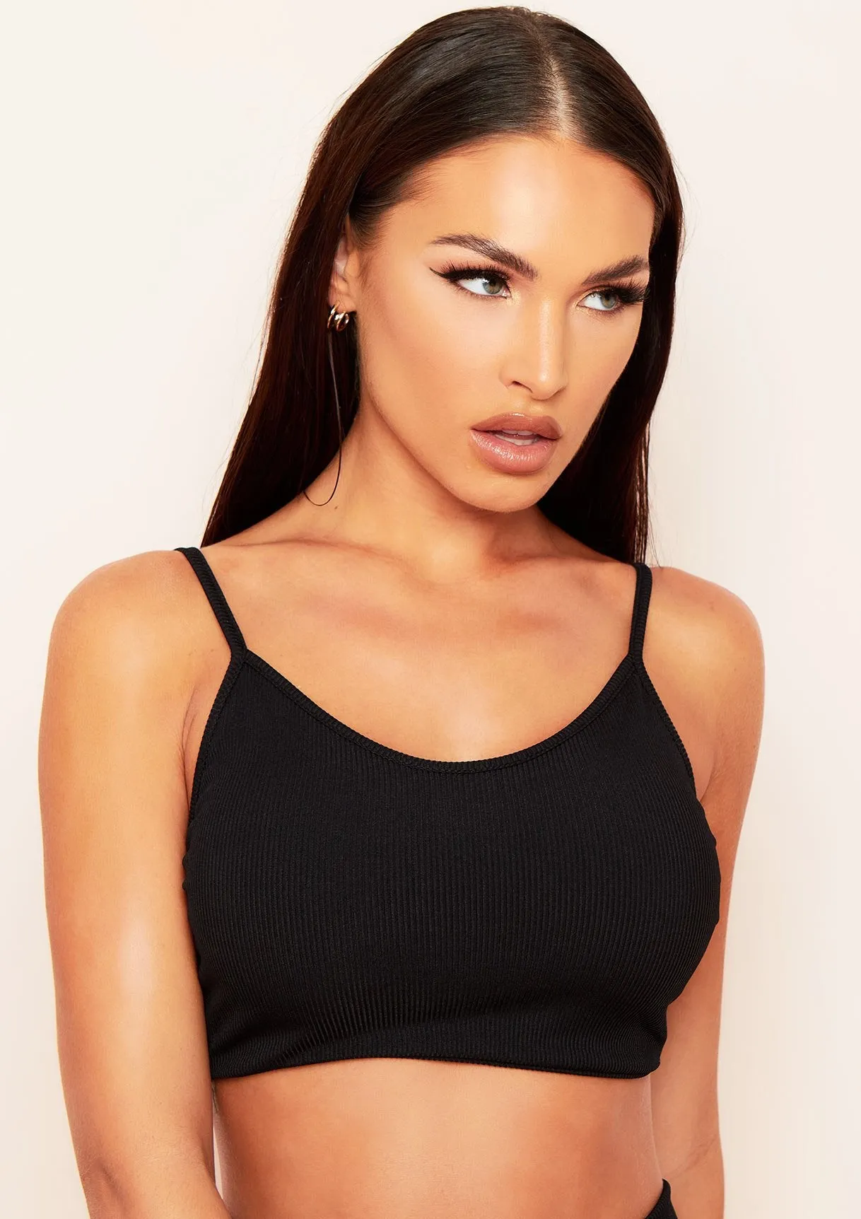 Leena Black Strap Crop Top sold by Missy Empire product image thumbnail 3