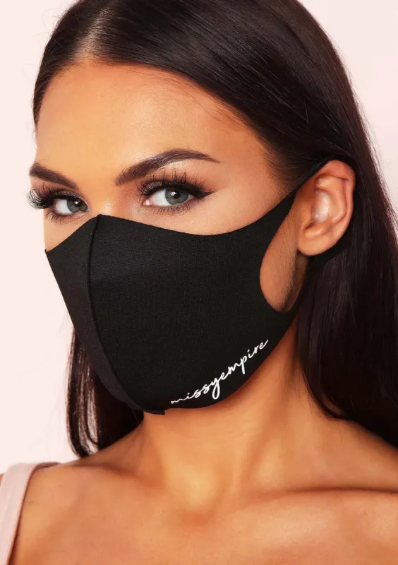 Emma Black Missy Empire Reusable Face Mask sold by Missy Empire