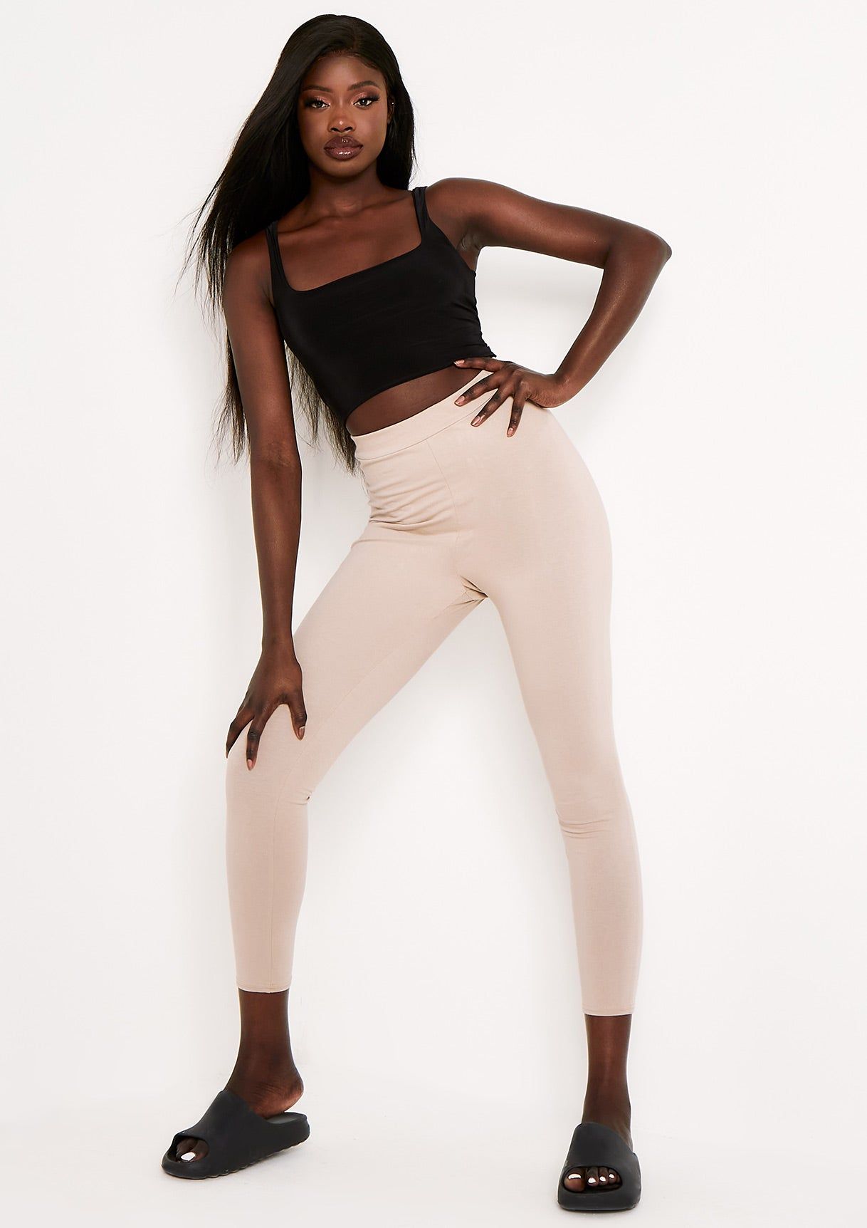 Selena Black Square Neck Crop Top sold by Missy Empire product image thumbnail 5