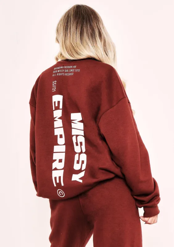 Lauren Chocolate Missy Empire Slogan Sweatshirt sold by Missy Empire
