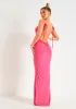 Daphne Pink Ruched Bum Backless Maxi Dress sold by Missy Empire