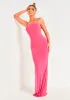 Daphne Pink Ruched Bum Backless Maxi Dress sold by Missy Empire