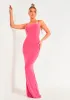 Daphne Pink Ruched Bum Backless Maxi Dress sold by Missy Empire