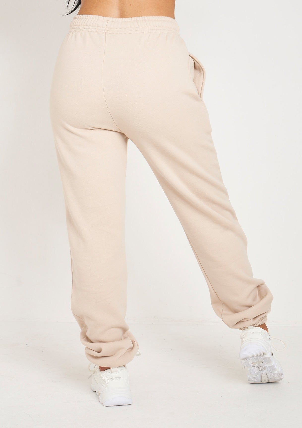 Jolie Beige Wellness Embroidered Cuffed Joggers sold by Missy Empire product image thumbnail 3