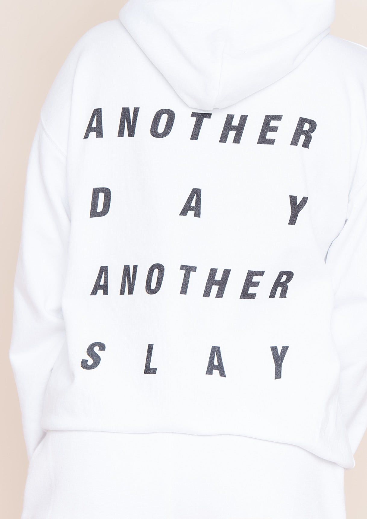 Mindy White Another Day Another Slay Slogan Oversized Hoodie sold by Missy Empire product image thumbnail 4