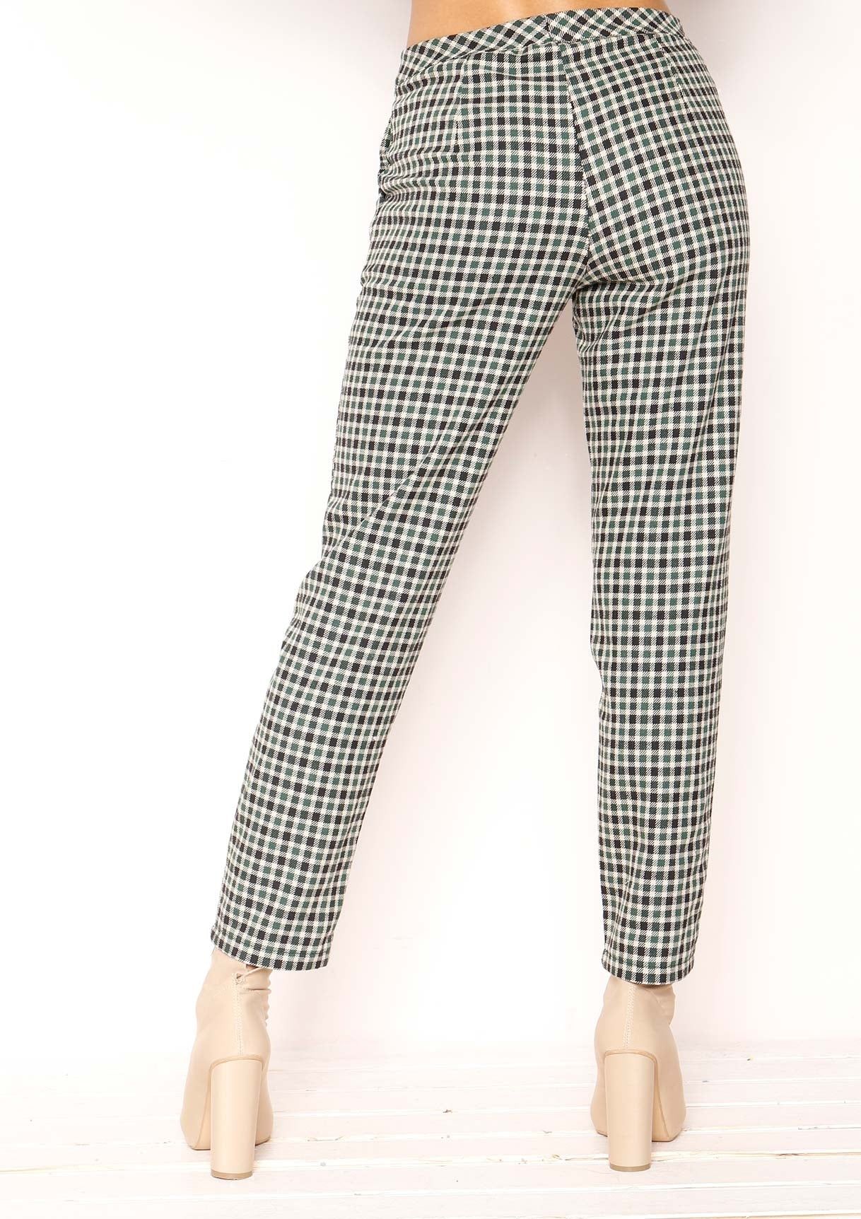 Nena Green Checked Trousers sold by Missy Empire product image thumbnail 5