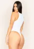 Naya White Soft Racer Bodysuit sold by Missy Empire