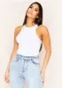 Naya White Soft Racer Bodysuit sold by Missy Empire