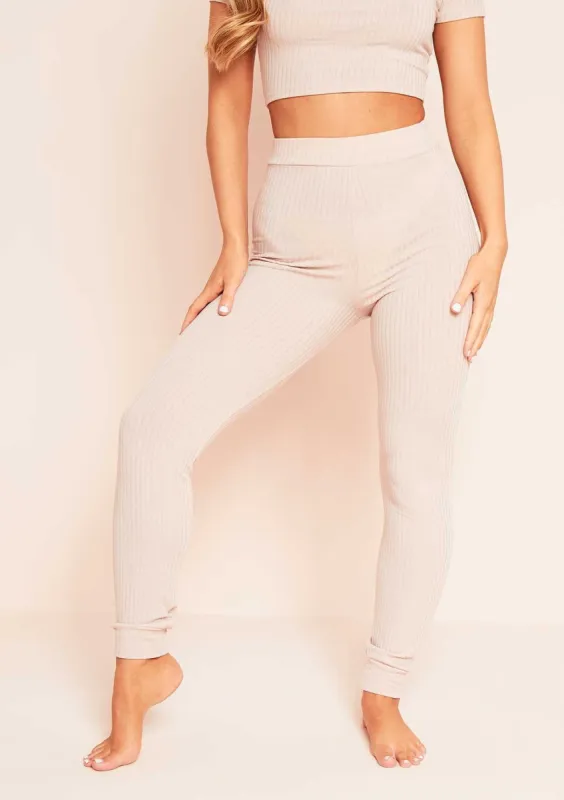 Layla Pink Mix & Match Ribbed Lounge Skinny Jogger made by Missy Empire