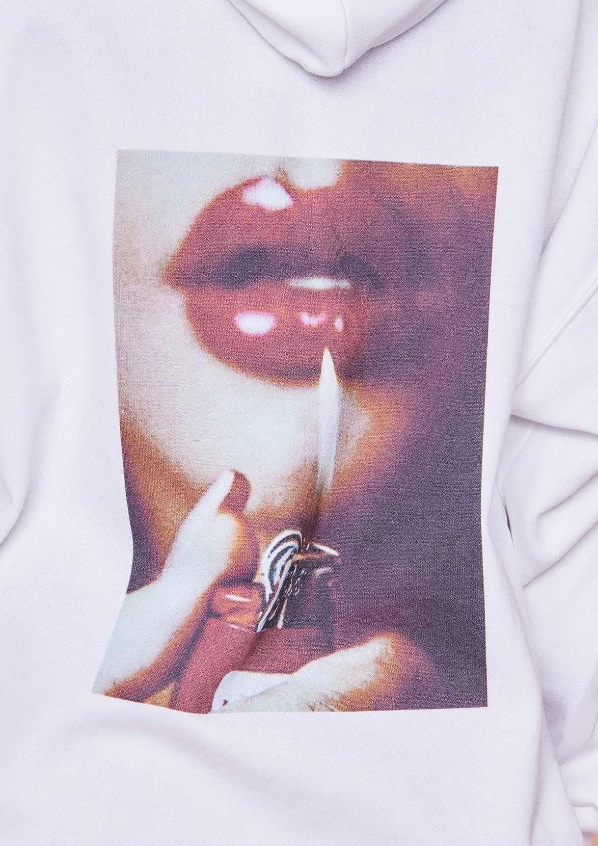 Gracie White Oversized Graphic Hoodie sold by Missy Empire product image thumbnail 4