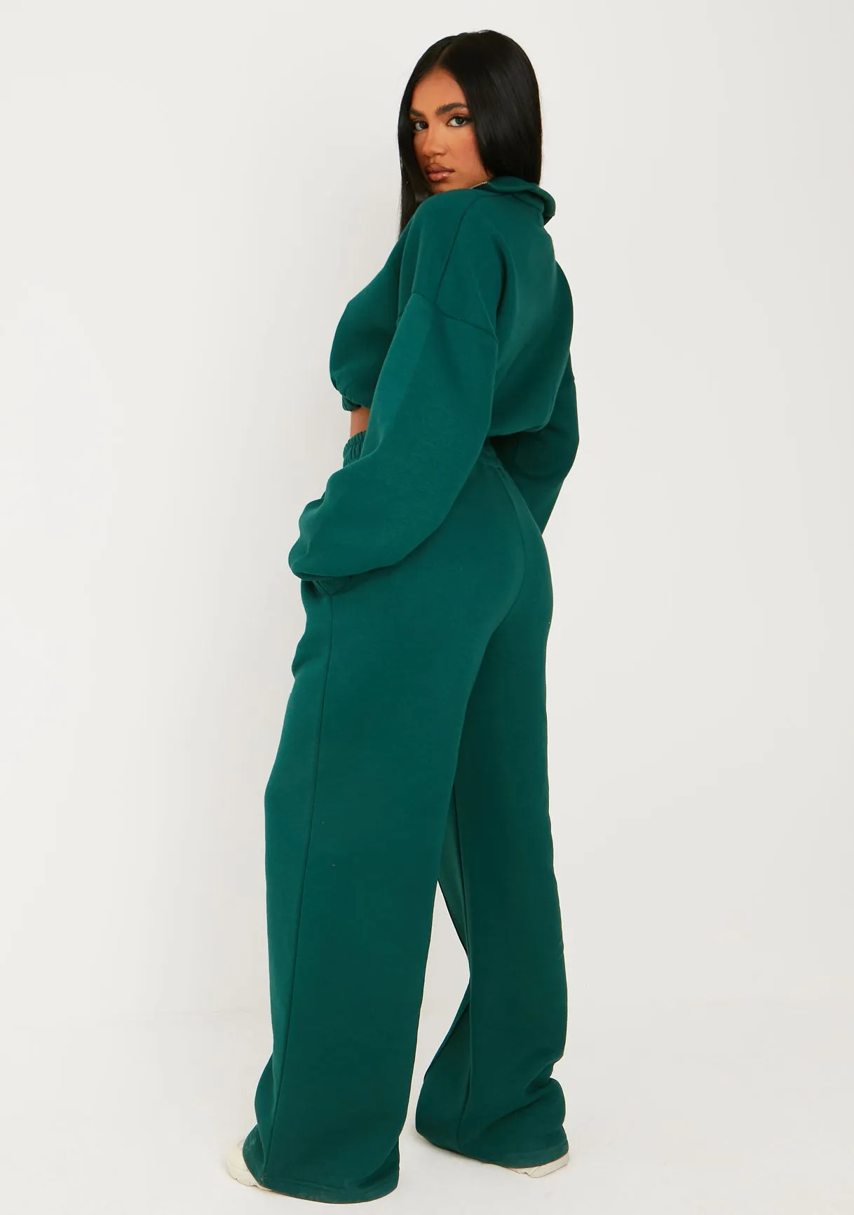 Millie Green Seam Front Wide Leg Jogger sold by Missy Empire product image thumbnail 3