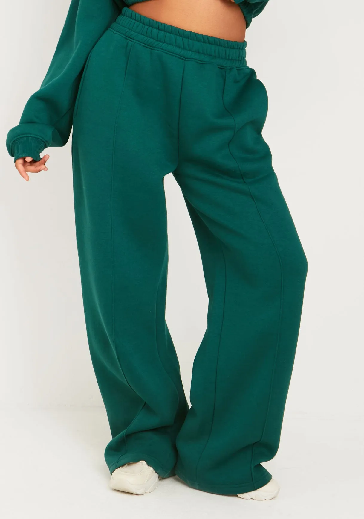 Millie Green Seam Front Wide Leg Jogger sold by Missy Empire product image thumbnail 2