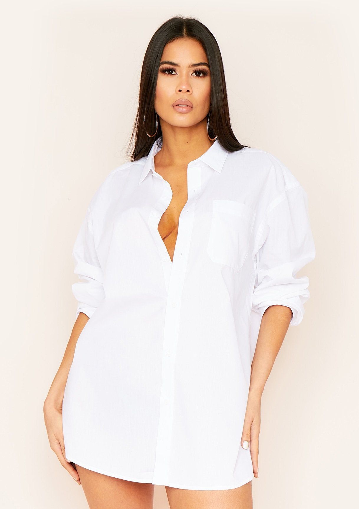 Joya White Late But Best Dressed Slogan Oversized Shirt Dress sold by Missy Empire product image thumbnail 2