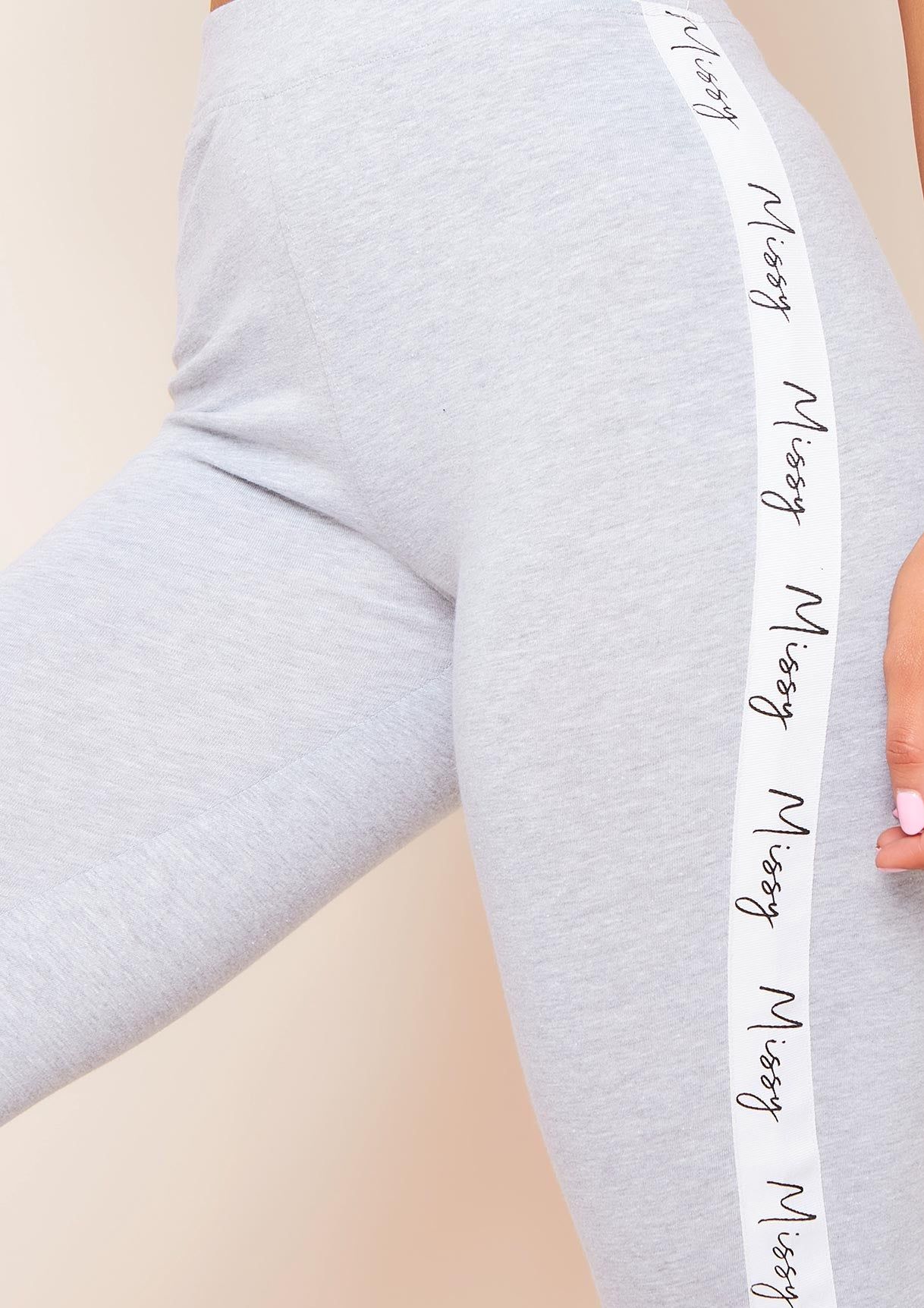 Tana Grey Missy Branded Jersey Side Tape Leggings sold by Missy Empire product image thumbnail 3