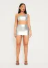 Imani Silver Metallic Micro Mini Skirt sold by Missy Empire