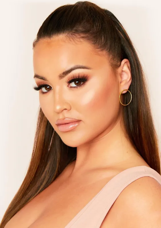 Anila Gold Small Mini Orb Hoop Earrings sold by Missy Empire