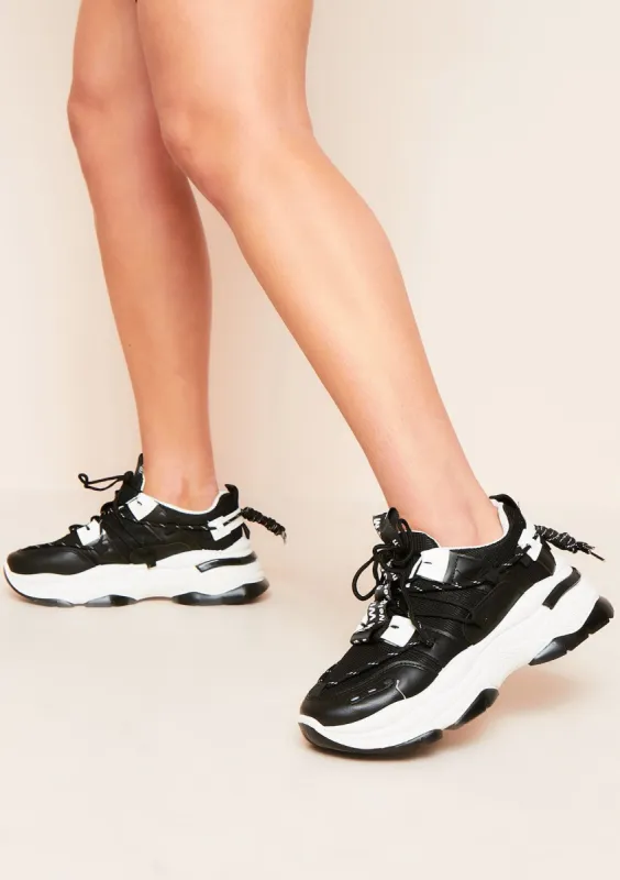 Bulana Black Contrast Chunky Trainers sold by Missy Empire