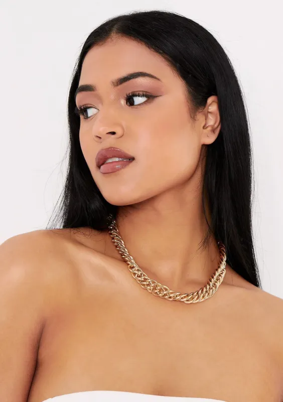 Sami Gold Chunky Chain Necklace sold by Missy Empire