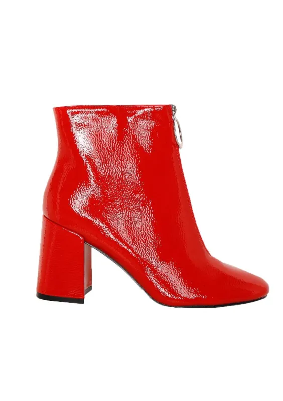 Ruby Red Zip Detail Boots sold by Missy Empire