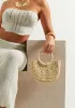 Violet Beige Crossbody Straw Bag sold by Missy Empire