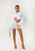 Eloise Silver Sequin Mini Skirt sold by Missy Empire