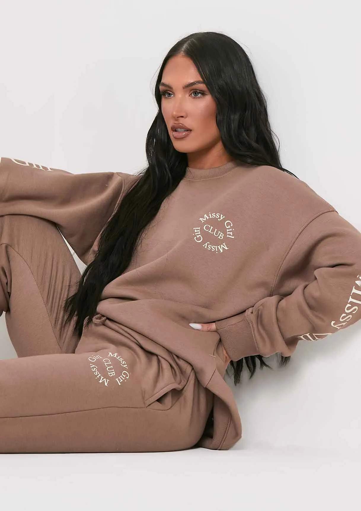 Daisy Mocha Missy Empire Club Sweatshirt sold by Missy Empire product image thumbnail 4