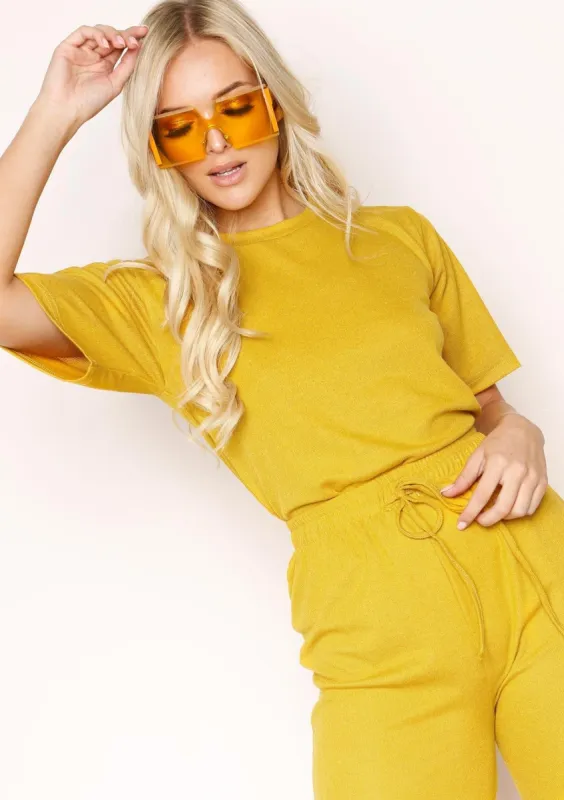 Maria Mustard T-Shirt made by Missy Empire