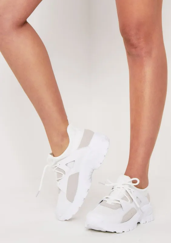 Julie White Chunky Trainer sold by Missy Empire