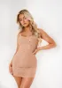 Abbie Nude Rhinestone Embellished Mini Dress sold by Missy Empire