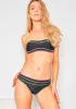 Amandine Black Stitched Bandeau Bikini sold by Missy Empire